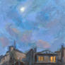 Paris Skyline - Acrylic Painting