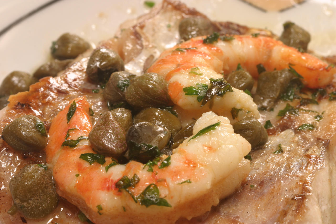 Shrimp with Capers