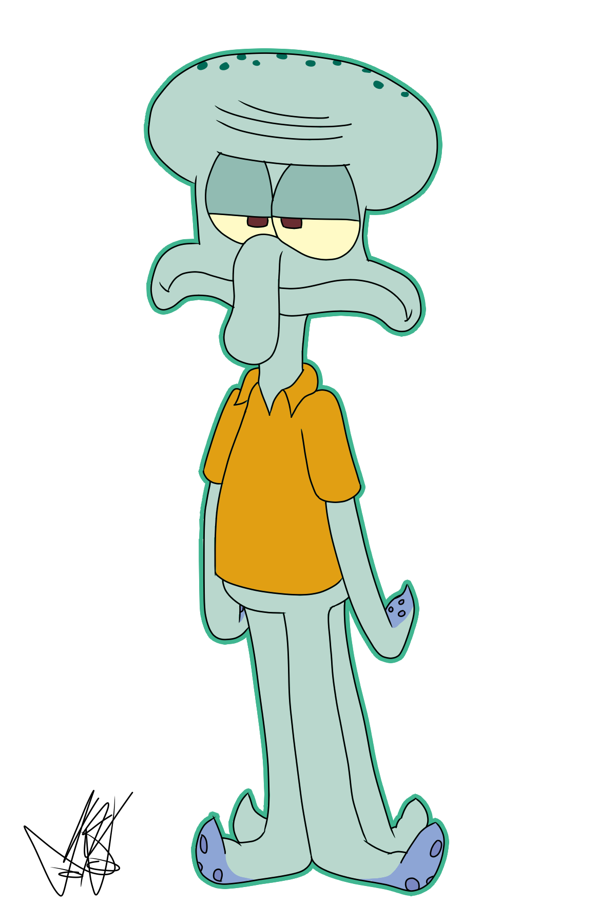 Squidward's got them fake Js (Transparent PNG) by SodiiumArt on DeviantArt