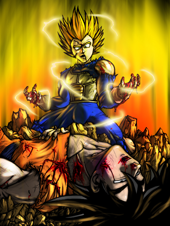 GOKU VS VEGETA by adapaasderel on DeviantArt GOKU VS VEGETA by adapaasderel on DeviantArt