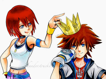 Sora and Kairi- Kings and Queens