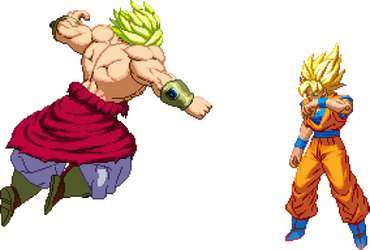 Goku (Super Saiyan) Vs Broly (Legendary Super Saiy