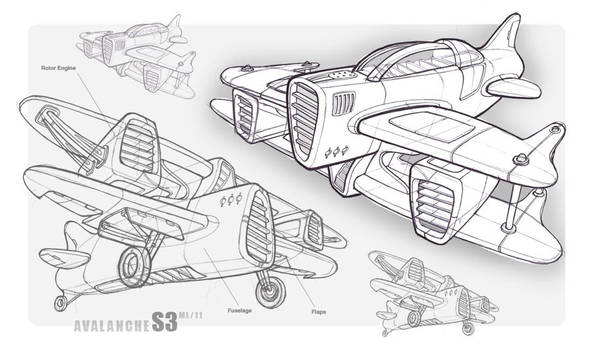 Avalanche ST33/4 aircraft sketch