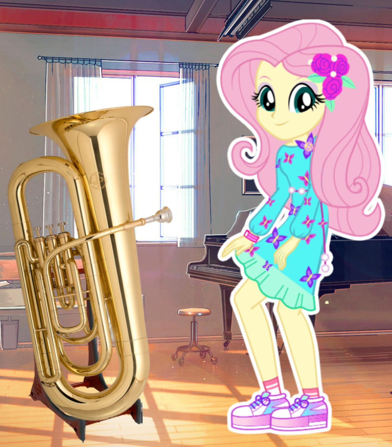Fluttershy - Tuba by WeyAntonio26 on DeviantArt