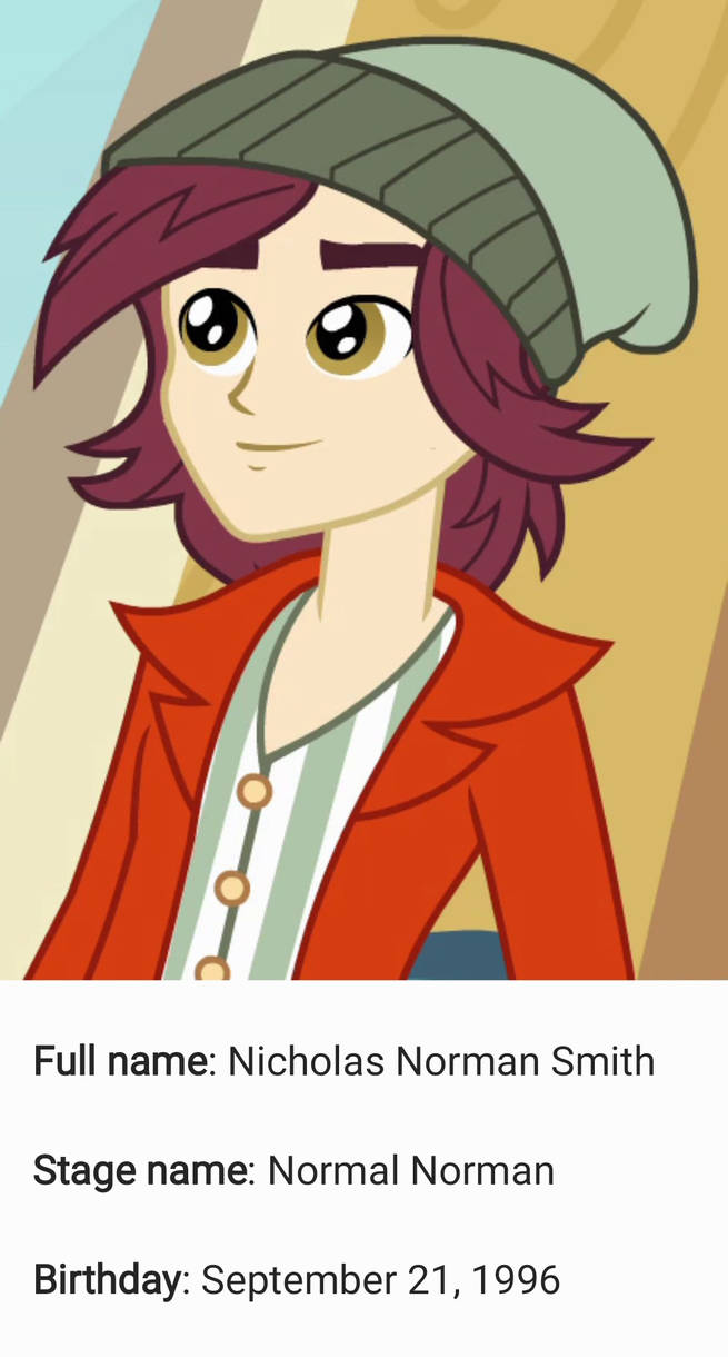 Normal Norman's celebrity profile by WeyAntonio26 on DeviantArt