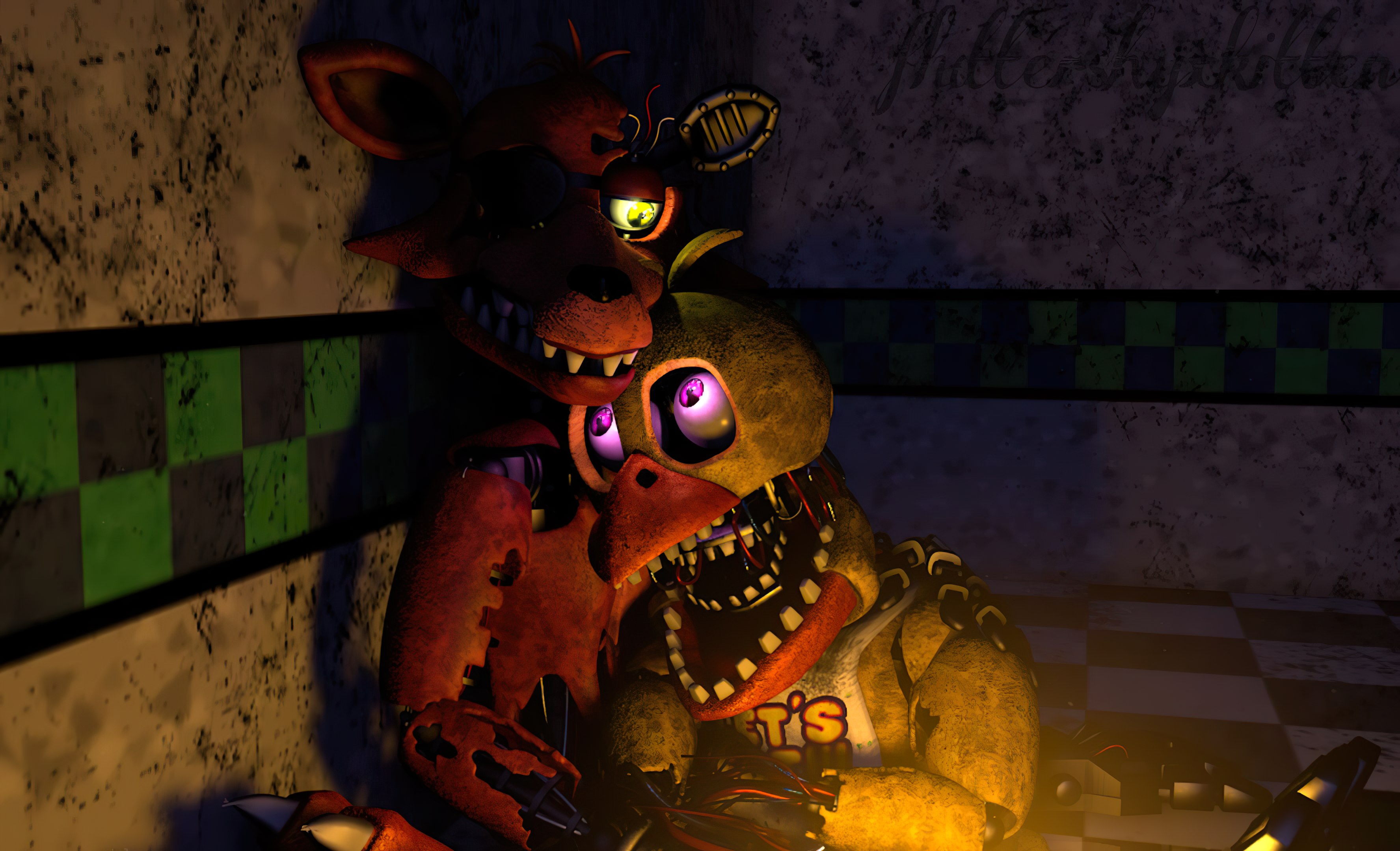 JJgrim on X: Cursed #1 Withered chica and foxy by alfred fixed