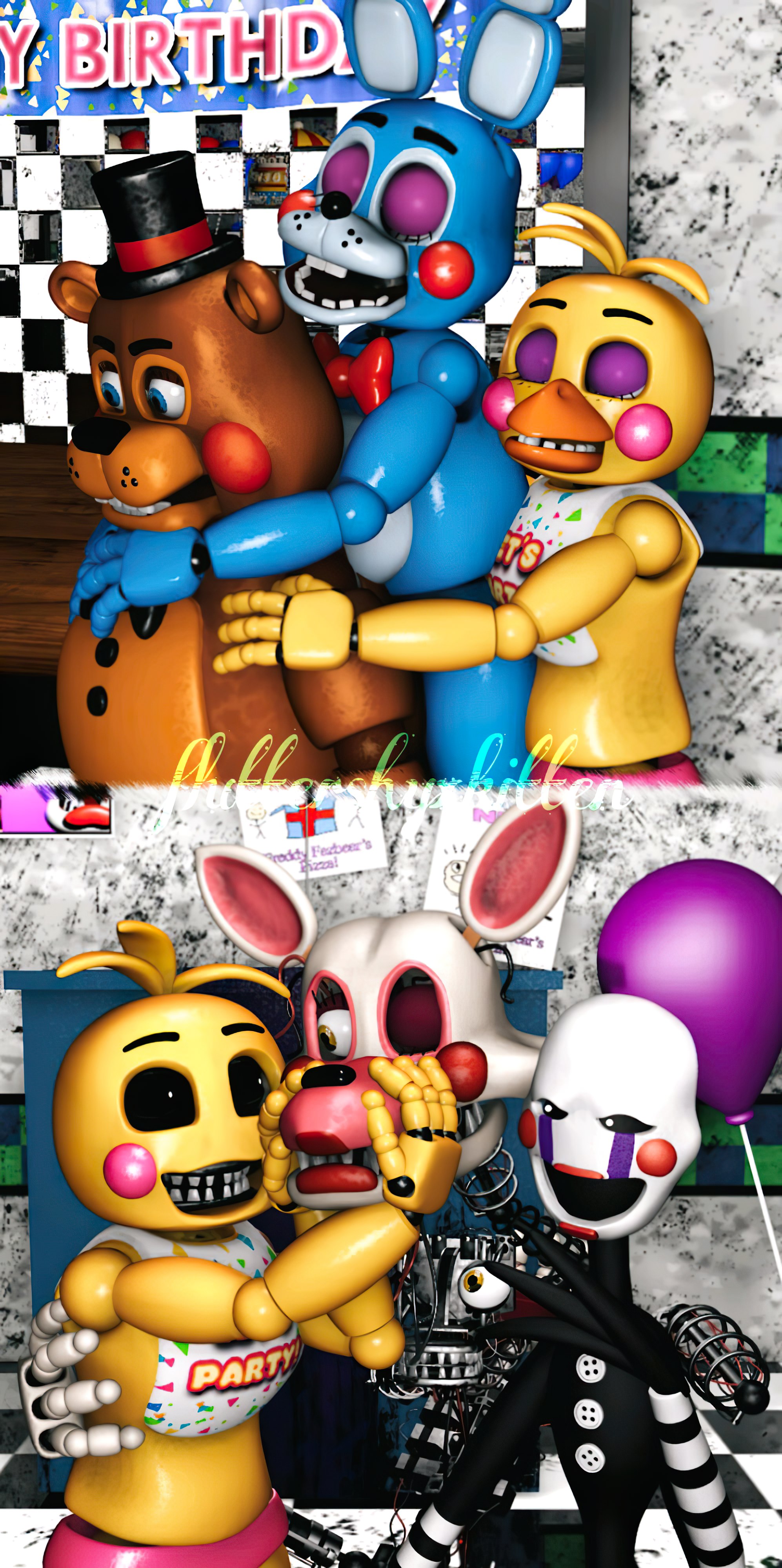 FNAF Animatronics 1-2 by AchileisYTB.deviantart.com on @DeviantArt