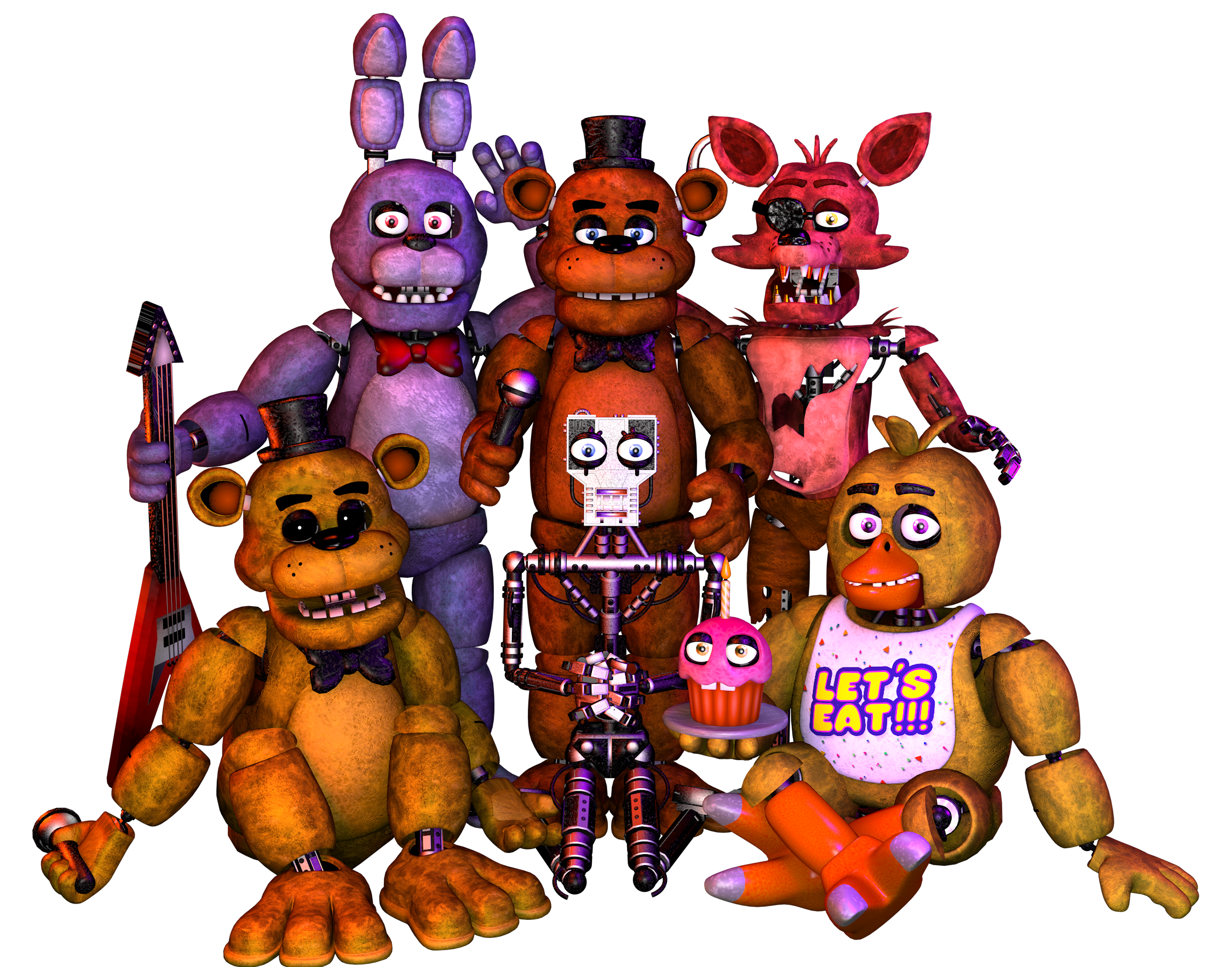 Toon Fnaf 1 Animatronics