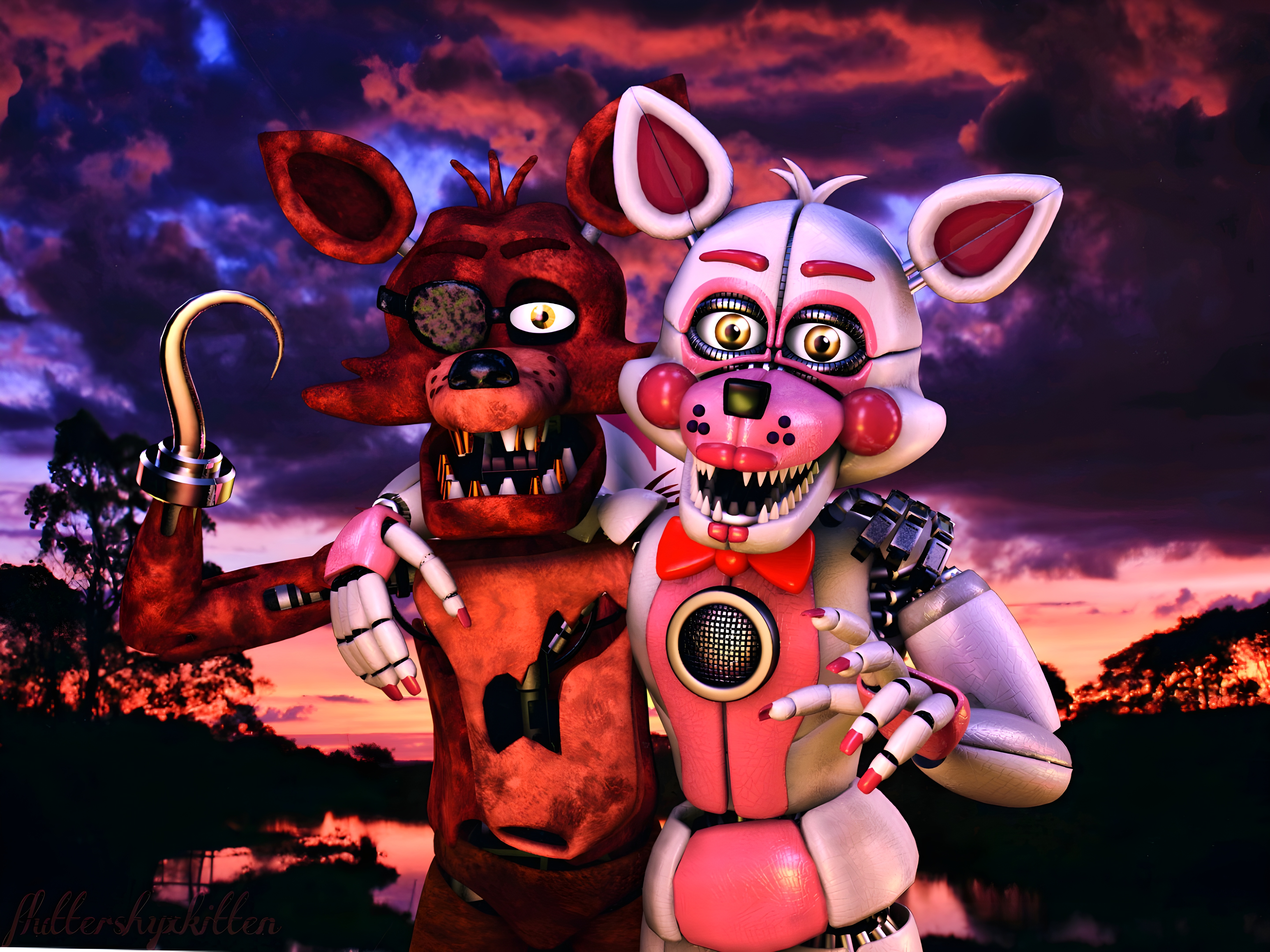 Funtime Foxy x Lolbit (Or Funtime Mangle) by Devonfoox on DeviantArt