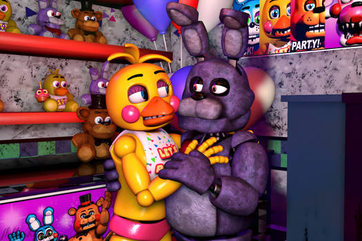 |FNAF C4D/REQUEST| Bonnie and Toy Chica