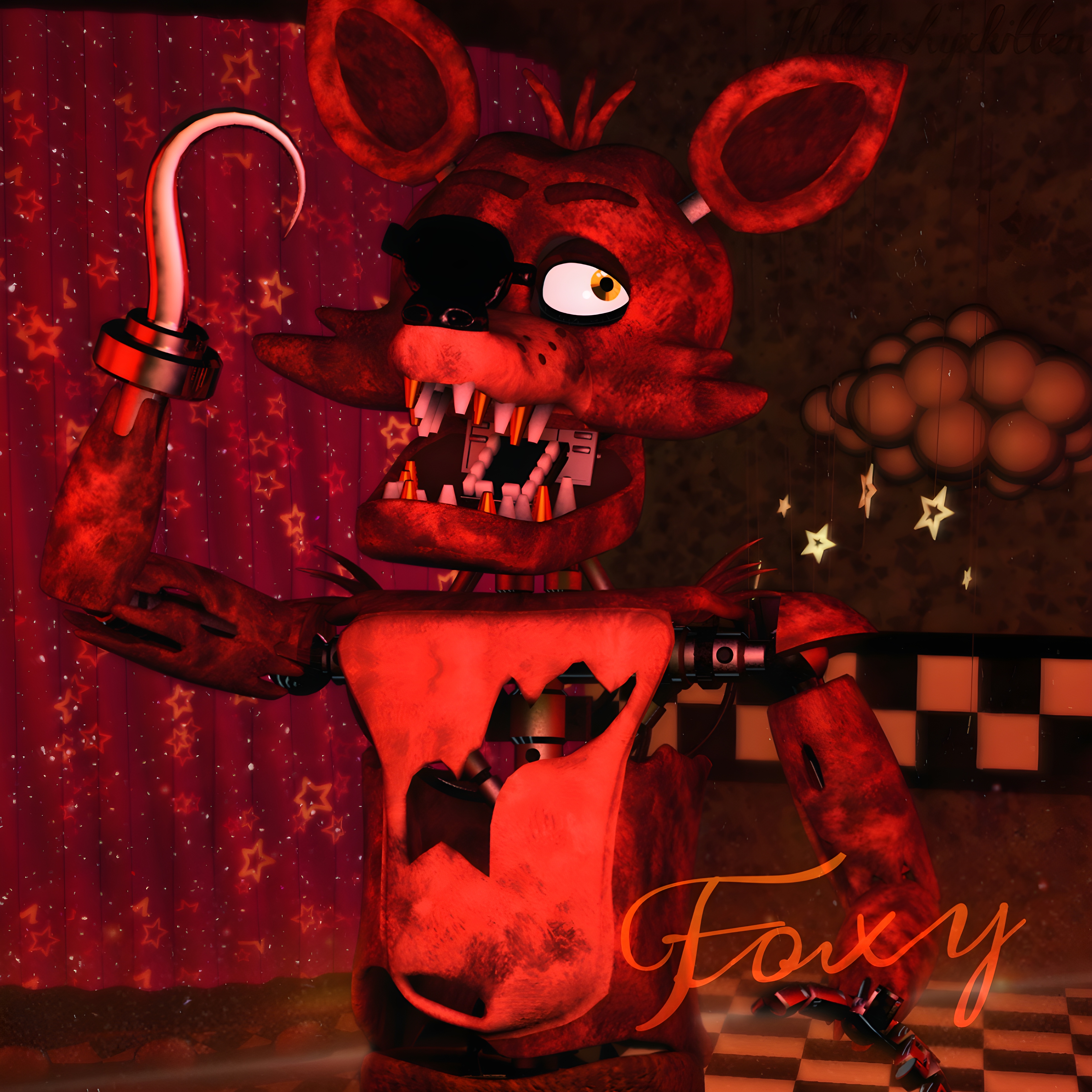 Withered foxy fnaf 2 custom night mugshot by springyt on DeviantArt