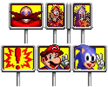 Sonic Fall Sign Posts Somari Signposts, Genesis-Styled by I-like-Sonic-91 on DeviantArt