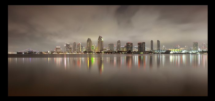 Downtown San Diego Skyline at Night