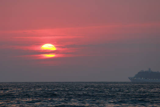 Sunset Over the Ocean