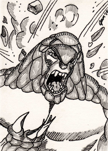 Armadillo Sketch Card