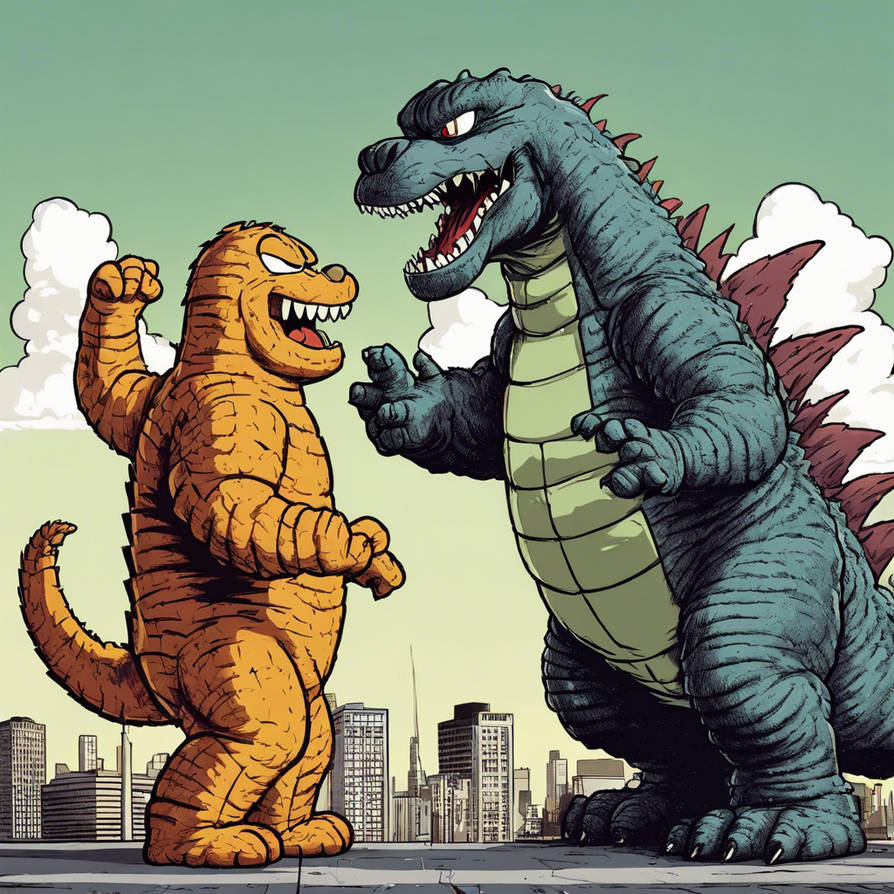 Godzilla Gar 454815 Godzilla vs Garfield xl-1024-v1-0 by mpkred6 on DeviantArt