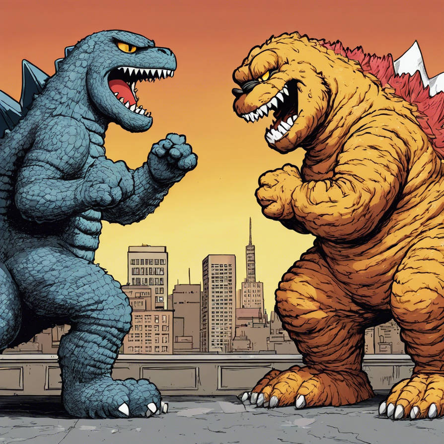 Godzilla Gar 454813 Godzilla vs Garfield xl-1024-v1-0 by mpkred6 on DeviantArt