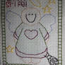 Christmas Country Angel Prayer Cloth  - Back Panel