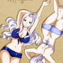 Mirajane Lisanna Bikini Lineart Coloring