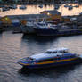 Fast Ferry Harbour Evening