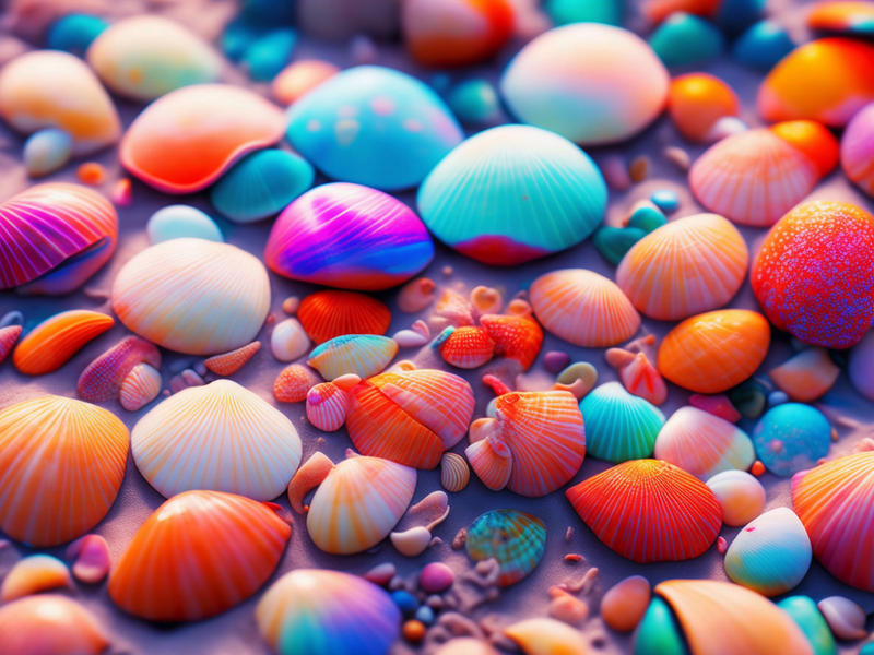 Colourful Shells on the Beach by NativeStew on DeviantArt