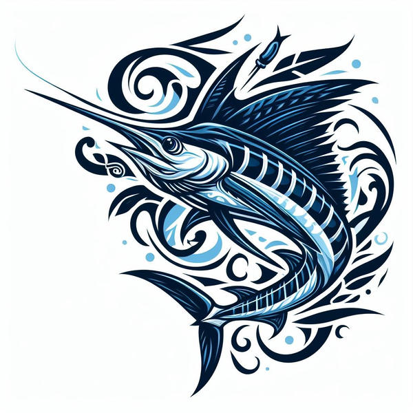 Tribal Blue Marlin tattoo 03 by NativeStew on DeviantArt