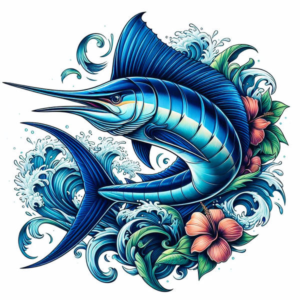 Tribal Blue Marlin Tattoo 06 by NativeStew on DeviantArt