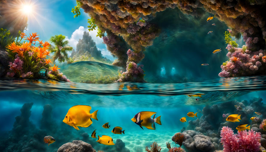 Tropical Grotto - PC Desktop Wallpaper