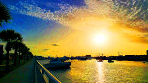 Sunburst at Potters Cay HD Wallpaper