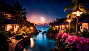 Moonlight Serenity - Desktop Wallpaper