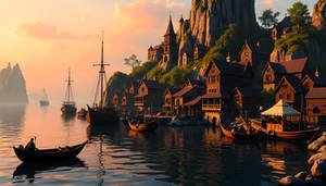 Rock Island Harbour - PC Wallpaper