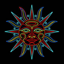 Neon Junkanoo Sun - T-Shirt 1