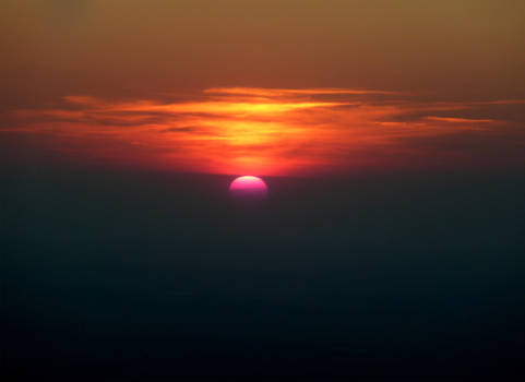 Sunset from a Plane