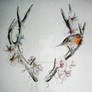 Antlers,Flowers,Robin
