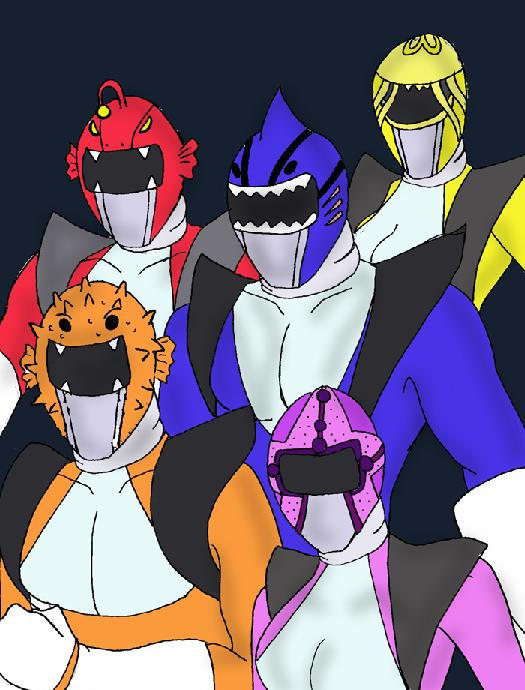 Ocean Ranger Team Deviantart Power Rangers Deep Sea Rescue by HighwindDesign on DeviantArt