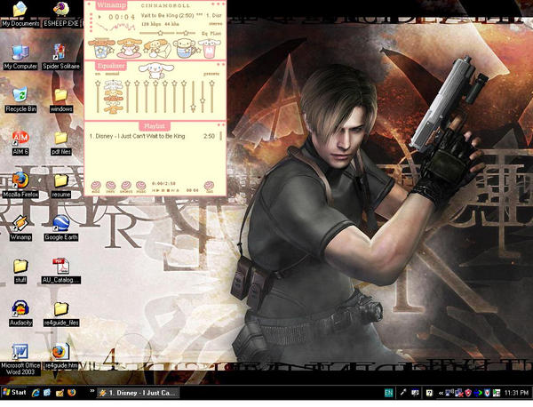 RE4 and cute winamp