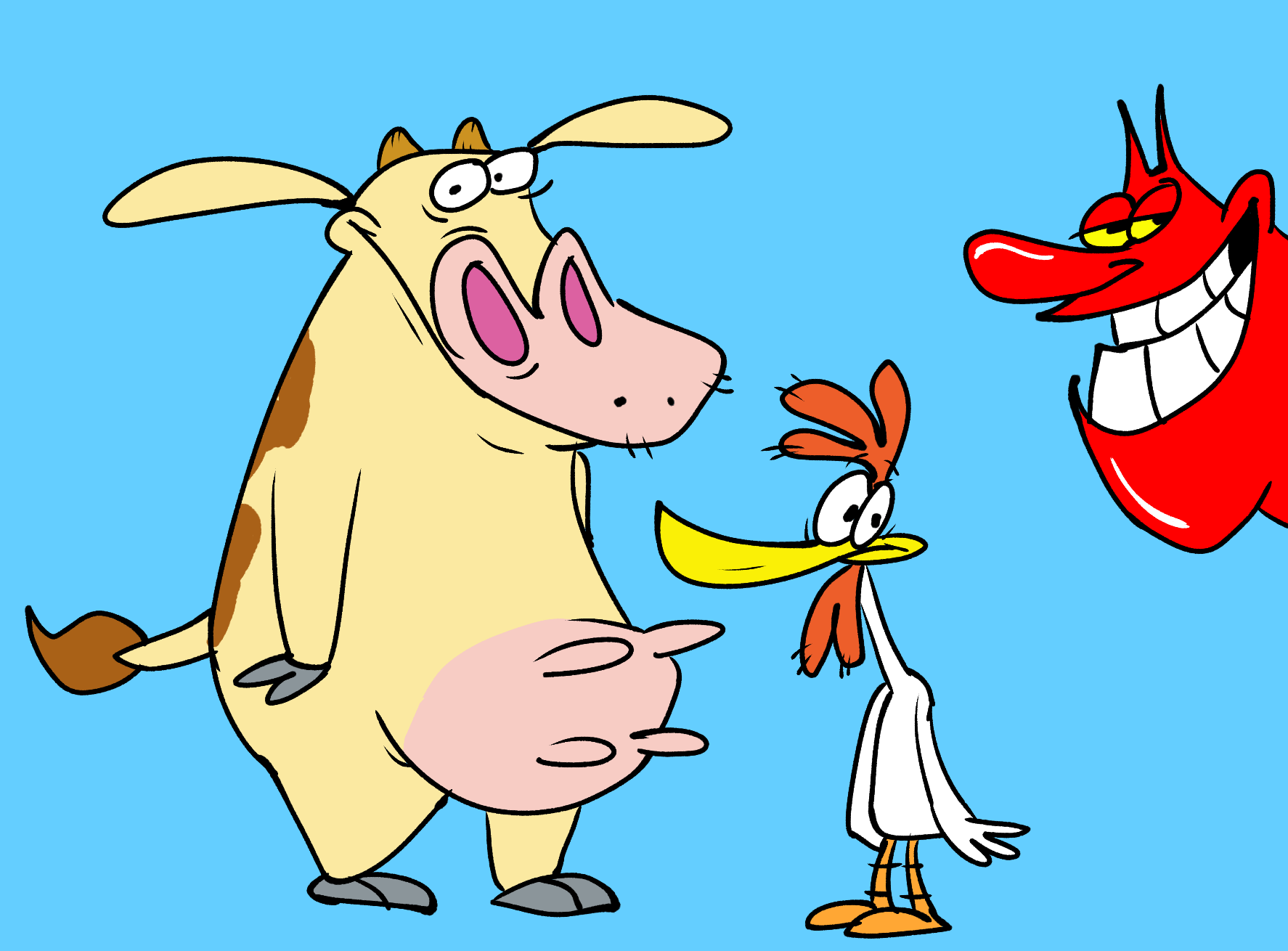 Cow And Chicken And Also Red Guy By AlexisJ153984 On DeviantArt cow-and-chicken-and-also-red-guy-by-alexisj153984-on-deviantart