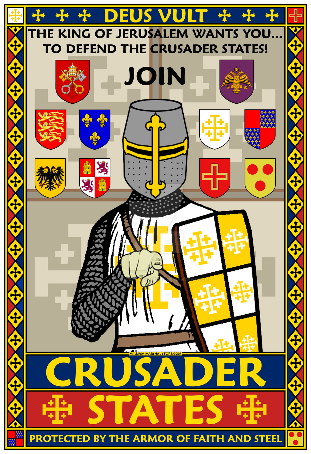 Crusader States Recruitment Poster by williammarshalstore on