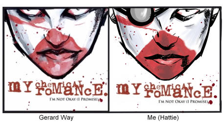 Gerard Way's art vs mine