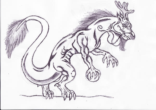 dragon ink sketch by dragonbex on DeviantArt