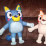 Handmade Bluey and Bingo Plushies