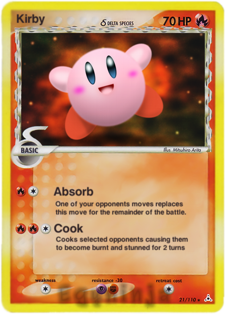 Kirby Pokemon Card by egyninja on DeviantArt Kirby Pokemon Card by egyninja on DeviantArt