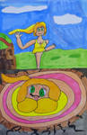 Amber's Plummet (Quick Art) by flexiblepeople