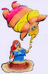 Scarlett Loves Her Balloon Amber by flexiblepeople