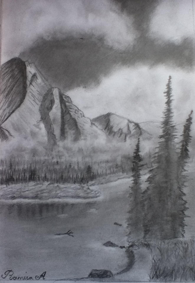 Mountains in the Mist drawing. by MisaAnjum on DeviantArt
