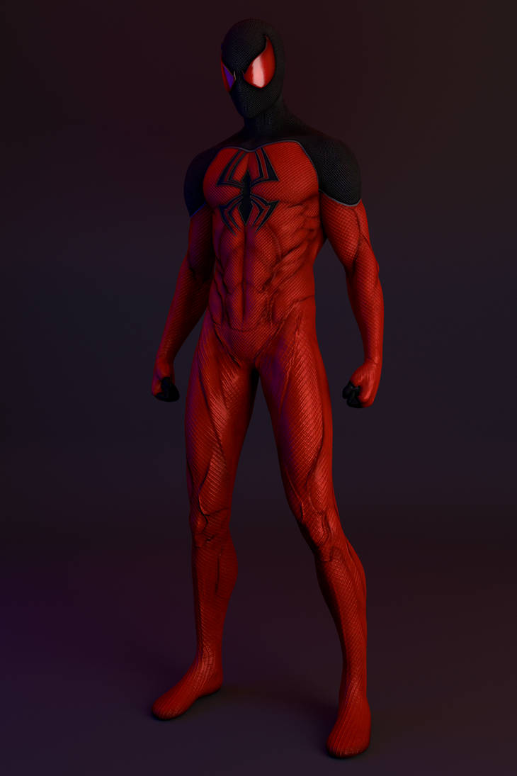 Был ярко красный человек. Алый паук Каин костюм. Алый паук Каин Паркер костюмы. Багровый паук Марвел. Человек паук Багровый паук.