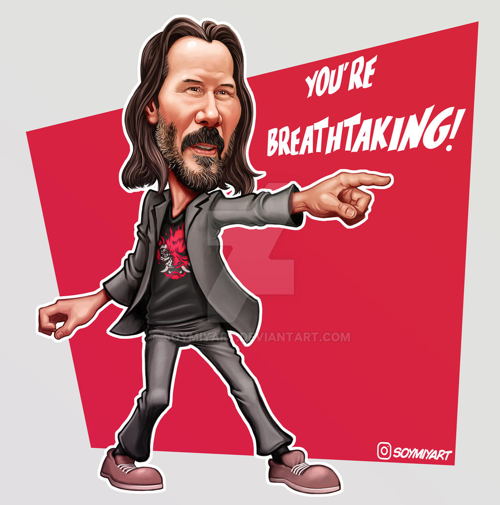 Keanu Reeves - caricature by SoyMiyart on DeviantArt