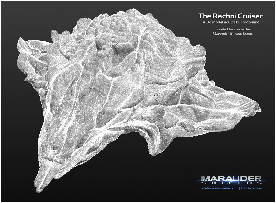 Scraps: 2nd look at the Rachni Cruiser 3d Sculpt