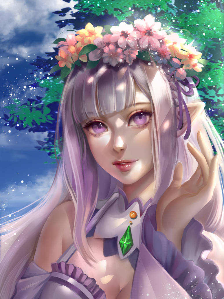 Emilia smile by DoMyzu on DeviantArt