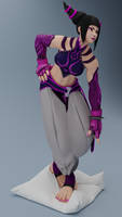Barefoot Juri stands on pillow (3 of 8)